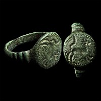 Migration Period Bronze Ring with Animal