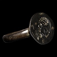 Greek Bronze Ring with Bust of a Philosopher