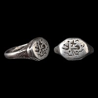 Medieval Silver Engraved Ring