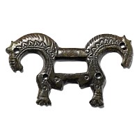 Viking Age Bronze Double Horse Head Buckle