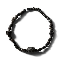 Roman Black Glass Bead Bracelet