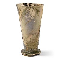 Roman Iridescent Glass Footed Beaker