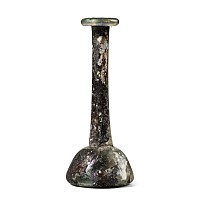 Roman Iridescent Glass Candlestick Unguentarium