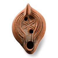 Roman Terracotta Oil Lamp with Star