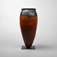 Very Tall Egyptian Black-Topped Vase