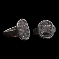 Roman Silver Ring with Building