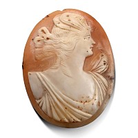 Post Classical Shell Cameo of a Lady