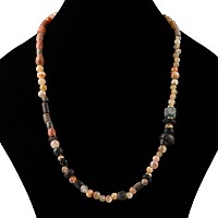 Roman Glass and Polished Stone Bead Necklace String