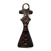 Roman Enamelled Bronze Fantail Bow Brooch