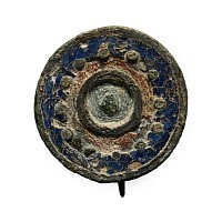Romano-British Enamelled Bronze Plate Brooch