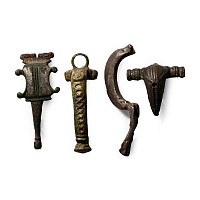 Roman Bronze and Silver Bow Brooch Group