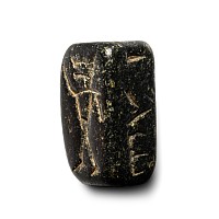 Assyrian Steatite Four-Sided Seal with Figures and Magical Symbols