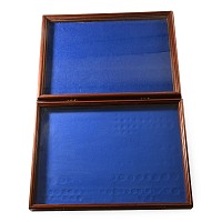 Group of Two [2] Large Felt-Lined Display Cases