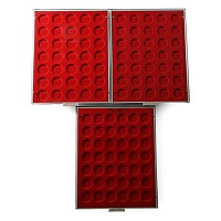 Group of Three [3] Lindner Lined Coin Trays