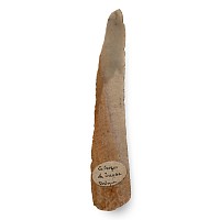 French Stone Age Knapped Flint Long Blade Scraper