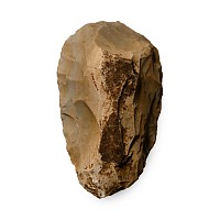 French Stone Age Mousterian Knapped Flint Knife Scraper