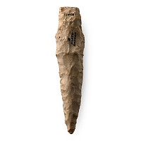 North American Stone Age Knapped Bifacial Dagger