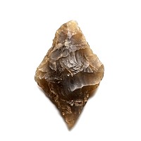 French Stone Age Knapped Diamond Arrowhead