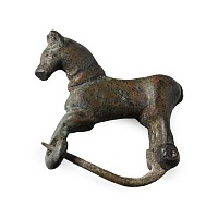 Roman Bronze Horse Brooch