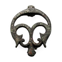 Roman Bronze Trumpet Plate Brooch