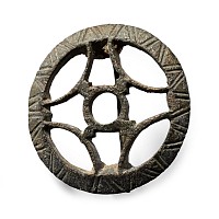 Roman Bronze Roundel Plate Brooch