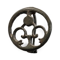 Roman Bronze Plate Brooch with Trumpets
