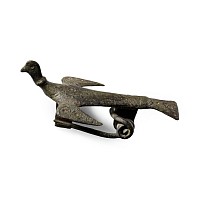 Roman Bronze Bird in Flight Plate Brooch