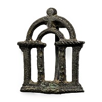 Roman Bronze Triumphant Arch Plate Brooch