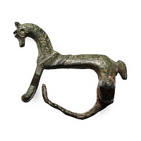 Roman Bronze Horse Brooch