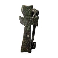 Roman Bronze Long Cross Plate Brooch