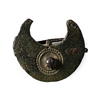 Roman Bronze Crescentic Plate Brooch