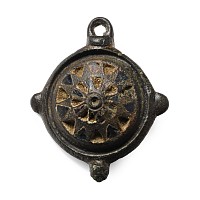 Roman Enamelled Bronze Umbonate Brooch