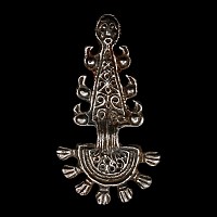Germanic Silver Radiate-Headed Bow Brooch