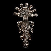 Germanic Silver Radiate-Headed Bow Brooch