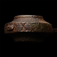 Medieval Iron Hand-and-Half Sword with Bronze Pommel with Coat of Arms