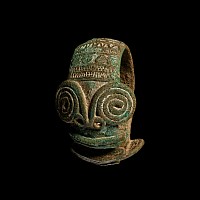 Very Large Bactrian Copper Armband with Animal-Headed Terminals