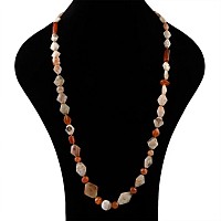 Bactrian Carnelian and Agate Bead Necklace
