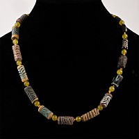Roman Polychrome Glass Bead Necklace