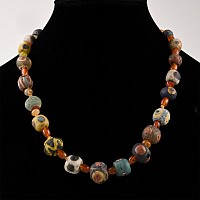 Roman and Later Glass 'Eye' Bead Necklace