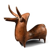 Amlash Style Terracotta Bull Rhyton