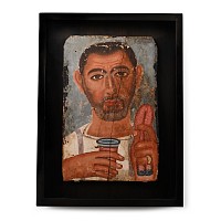 Roman Fayum Wooden Portrait of a Bearded Man