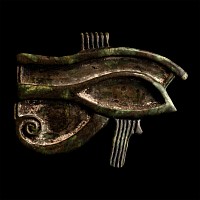 Egyptian Style Green Porphyritic Stone Eye of Horus Pendant