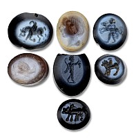 Roman and Other Carved Nicolo Gemstone Collection