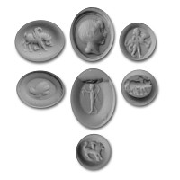Roman and Other Carved Nicolo Gemstone Collection