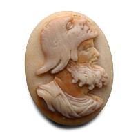 Renaissance Shell Cameo of a Helmetted Warrior