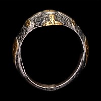 Seljuk Silver Ring with Gilt Cross