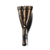 Medieval Pewter Turreted Plume Holder Pilgrim's Badge