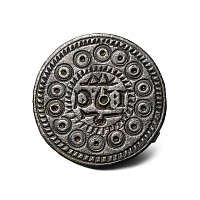 Medieval Bronze Jetton Brooch