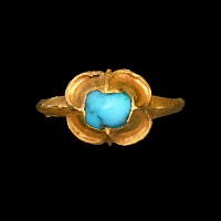 Medieval Gold Ring with Turquoise