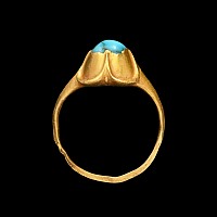 Medieval Gold Ring with Turquoise